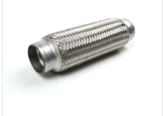 Aluminum / Stainless Steel Braided Exhaust Flex Pipe , Flex Exhaust Mesh Flex Pipe
