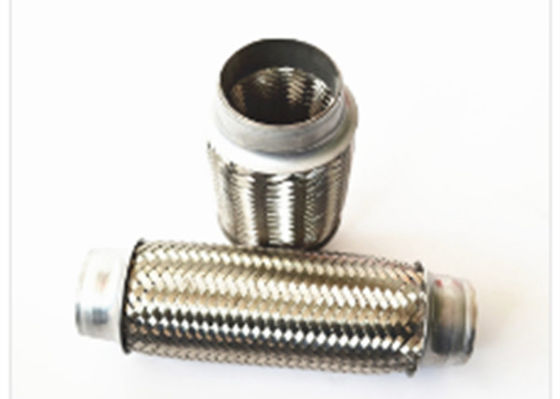 Aluminum / Stainless Steel Braided Exhaust Flex Pipe , Flex Exhaust Mesh Flex Pipe