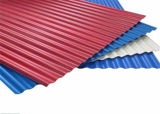 Coated 850 0.8mm ISO Stainless PPGI Corrugated Sheet color coated